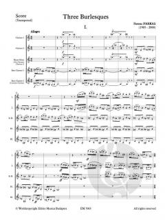 3 Burlesques von Ferenc Farkas 