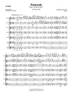 Pastorale from II pastor fido, Opus 13 von Antonio Vivaldi 
