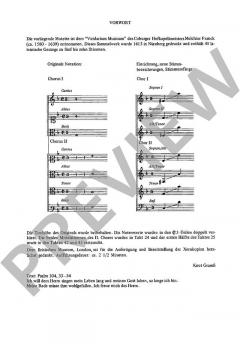 Cantabo Domino in vita mea von Melchior Franck (Download) 