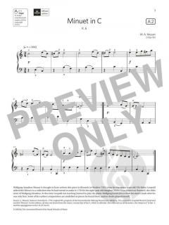 Minuet in C von Wolfgang Amadeus Mozart (Download) 