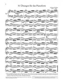 51 Übungen für das Pianoforte WoO 6 von Johannes Brahms 