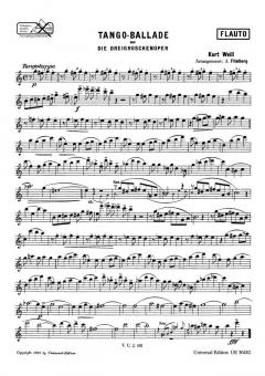 Tango-Ballade und Kanonen-Song von Kurt Weill 