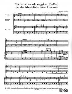 Trio per due Mandolini e Basso Continuo Es-Dur von Prospero Cauciello im Alle Noten Shop kaufen
