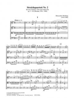 Streichquartett Nr.2 op. 3 von Mieczyslaw Weinberg im Alle Noten Shop kaufen