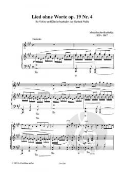 Lied ohne Worte op. 19,4 A-Dur von Felix Mendelssohn Bartholdy 