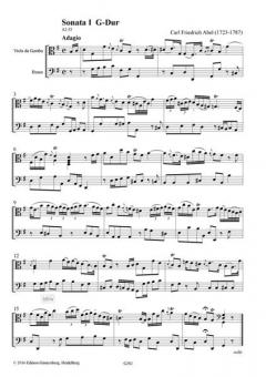 3 Ledenburg-Sonaten von Carl Friedrich Abel 