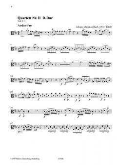6 Quartette op. 8 - Stimmenset von Johann Christian Bach 