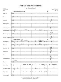 Fanfare and Processional von James Barnes 