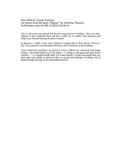 Grand Fantasy on Mignon von Paul Taffanel 