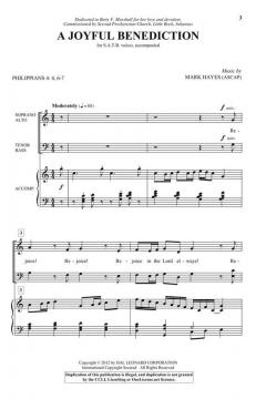 A Joyful Benediction von Mark Hayes 