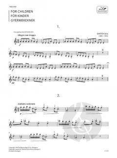 For Children von Béla Bartók 
