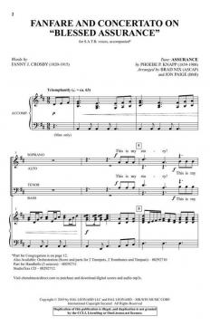 Fanfare and Concertato on Blessed Assurance von Phoebe P. Knapp (Download) 
