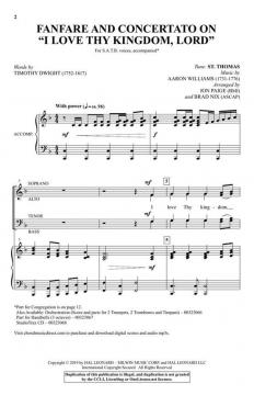 Fanfare and Concertato on I Love Thy Kingdom, Lord (Download) 