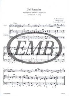Sei sonatine von Georg Philipp Telemann 
