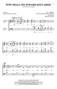 Now Shall My Inward Joys Arise von William Billings 
