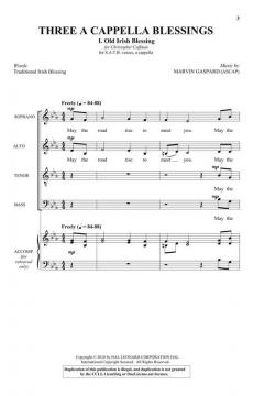 Three A Cappella Blessings von Marvin Gaspard (Download) 