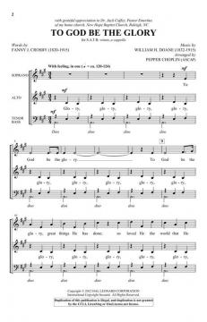 To God Be the Glory von Robert Lowry (Download) 