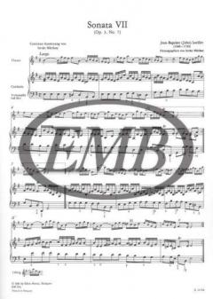 12 Sonaten op. 3 Band 3 von Jean Baptiste Loeillet 'de Gant 