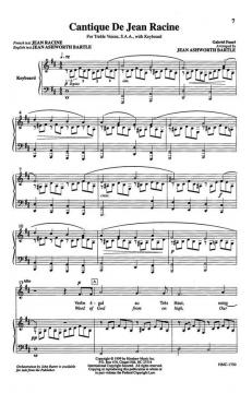 Cantique De Jean Racine von Gabriel Fauré 