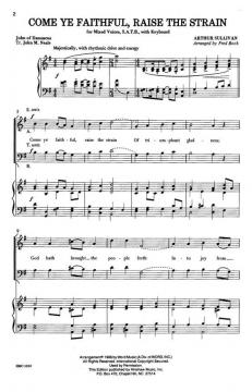 Come Ye Faithful, Raise The Strain von Arthur Seymour Sullivan 