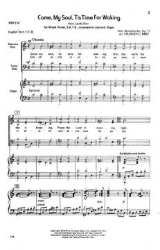 Come, My Soul, Tis Time For Waking von Felix Mendelssohn Bartholdy 