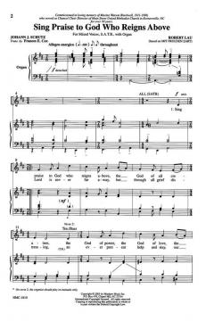 Sing Praise To God Who Reigns Above von Robert Lau 