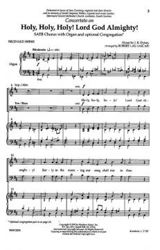 Concertato On Holy, Holy, Holy, Lord God Almighty von John Bacchus Dykes 