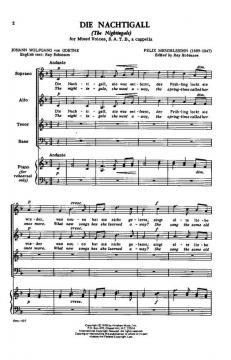 Die Nachtigall von Felix Mendelssohn Bartholdy 