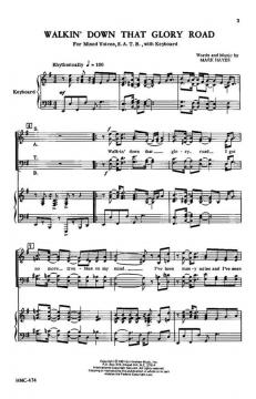 Walkin' Down That Glory Road von Mark Hayes 