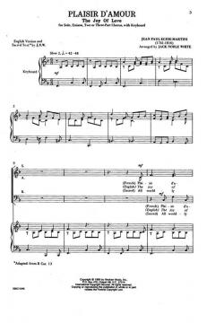 Plaisir D'amour (The Joy Of Love) von Jean-Paul Martini 