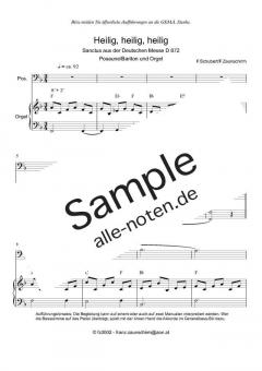 Zum Sanctus (Heilig, heilig) von Franz Schubert (Download) 