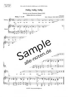 Zum Sanctus (Heilig, heilig) mittel von Franz Schubert (Download) 