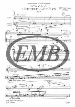 Eight Duos for violin and cimbalom (György Kurtag) 