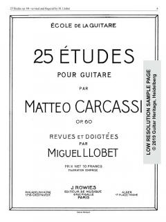 Llobet Guitar Works Vol.14 - Carcassi Studies op.60 von Matteo Carcassi 