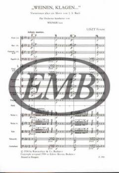 Weinen, klagen... von Franz Liszt 
