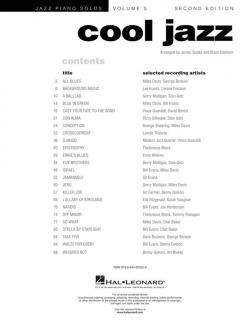 Jazz Piano Solos Series Vol. 5: Cool Jazz 