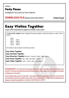 Easy Violins Together: Party Pieces (Download) im Alle Noten Shop kaufen