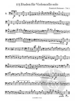 113 Etuden für Violoncello Vol.1 von Dotzauer, Friedrich im Alle Noten Shop kaufen