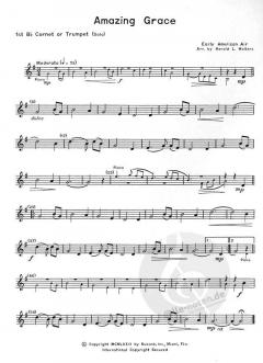 Amazing Grace B Flat Cornet or Trumpet Solos with Piano von Harold Walters im Alle Noten Shop kaufen