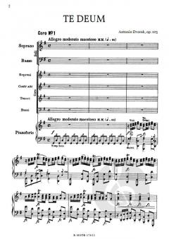 Te Deum für Chor, Soli und Orchester op.103 von Antonín Dvořák 