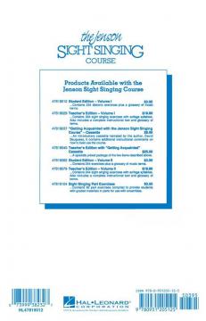 Jenson Sight Singing Course Vol. 1 (David Bauguess) 