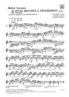 25 Studi Melodici e Progressivi Op.60 von Matteo Carcassi 