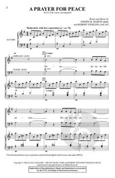 A Prayer for Peace von Joseph M. Martin (Download) 