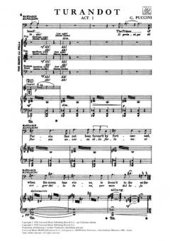 Turandot Chorus Parts Italian English (Giacomo Puccini) 