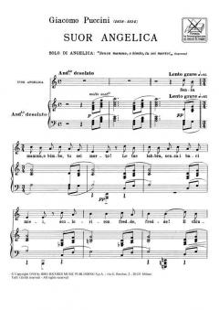Senza Mamma S/pno It From Suor Angelica von Giacomo Puccini 
