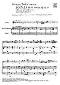 Sonata Op. 1 Nr. 10 G Minor Violin Piano Didone Abbandonata 2nd Ed von Guiseppe Tartini im Alle Noten Shop kaufen