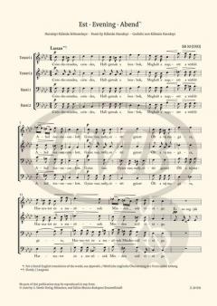 Werke für Männerchor von Béla Bartók 