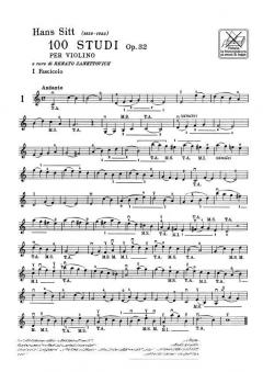 100 Studi Op. 32 Vol. 1 von Hans Sitt 