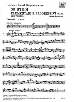 36 Studi Elementari e Progressivi Op. 20 Book 1 von Heinrich Ernst Kayser 