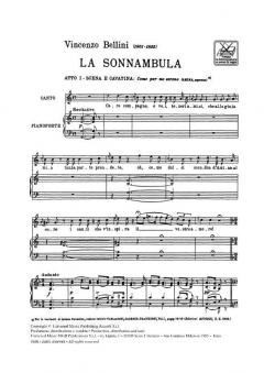 Come per Me Sereno Soprano Piano Italian From La Sonnambula Act1 von Vincenco Bellini 